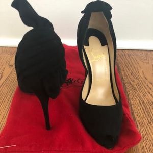 Christian Louboutin Black Barbara Suede Pumps